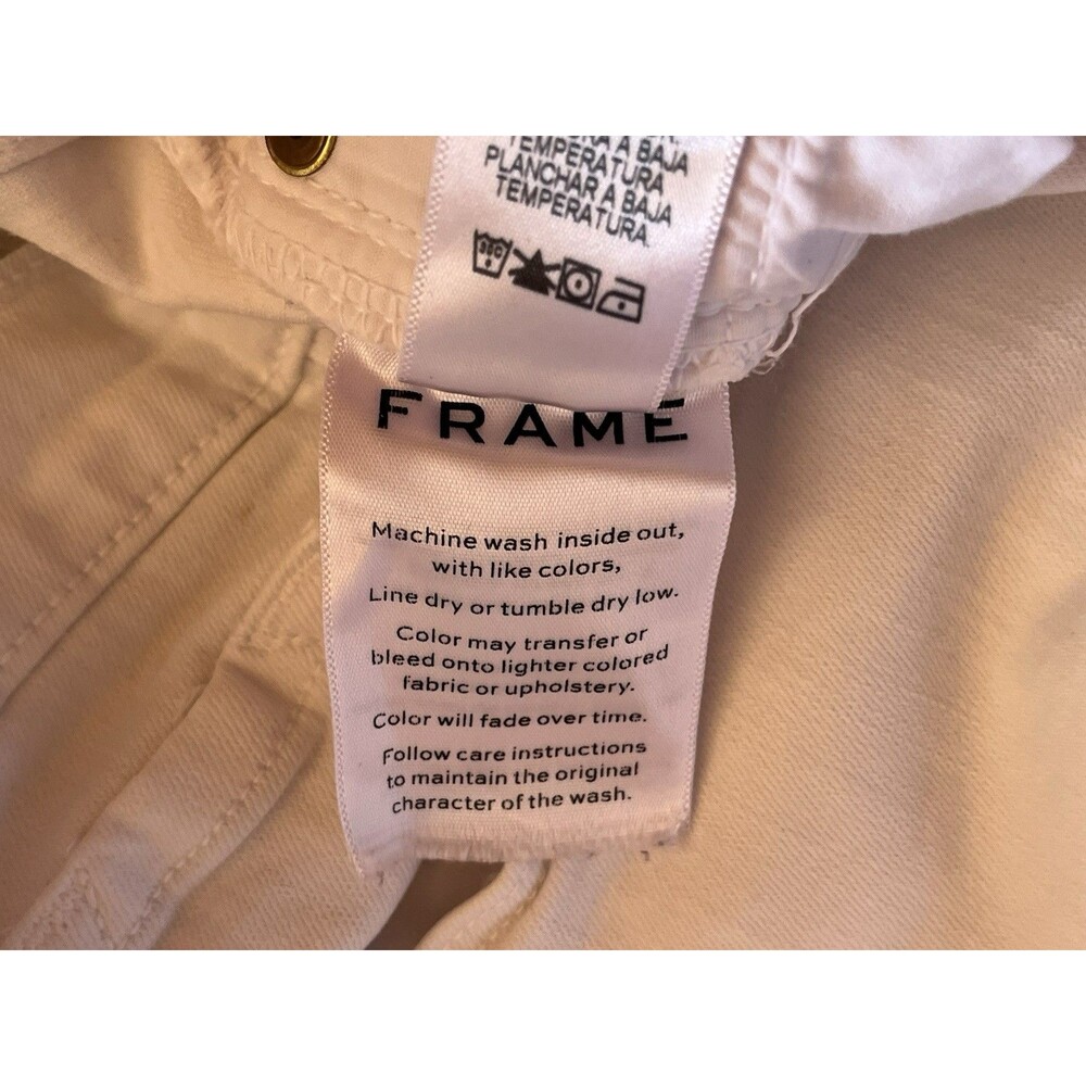 Frame White Stretch Mid Rise Skinny Jeans, Size 27, Le Skinny de‎ Jeanne - Picture 7 of 7